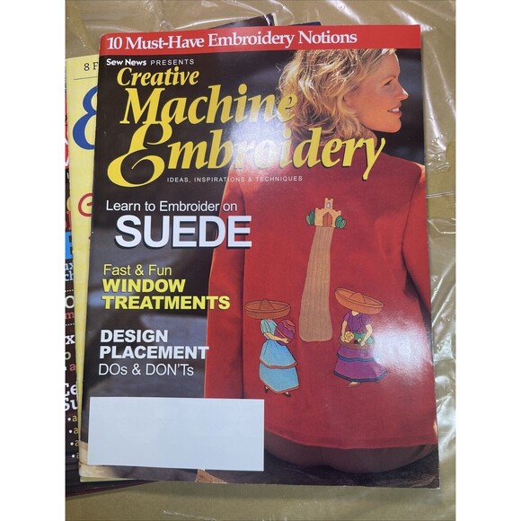 5 Bulk Creative Machine Embroidery Magazine Lot Of 5 Inspirations & Techniques - Picture 3 of 6